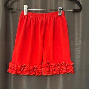 Source Unknown Red Ruffle Kids Shorts